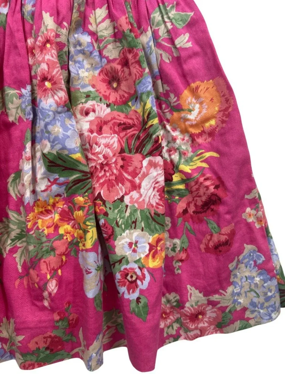 Polo Ralph Lauren Girl's Size 6  Sleeveless Dress Pink Floral Ruffles Summer